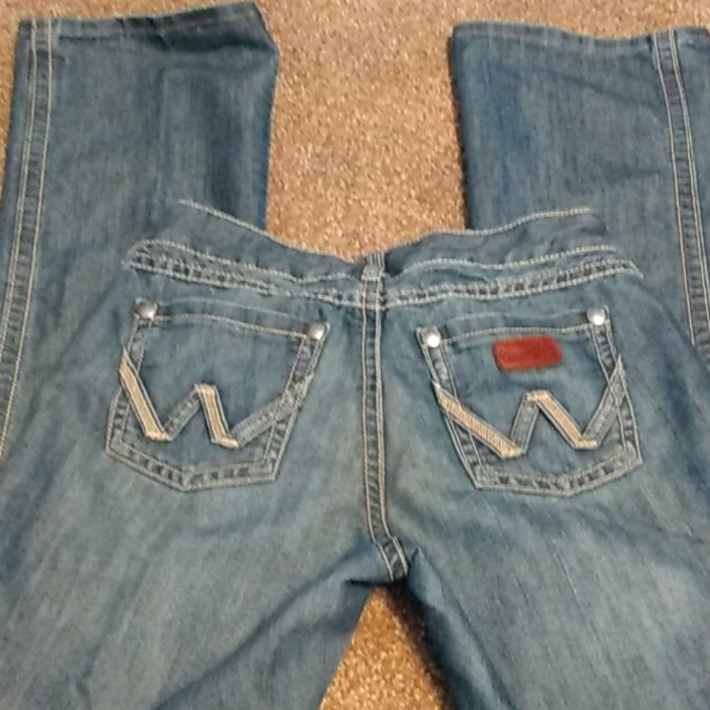 Wrangler boot cut jeans.